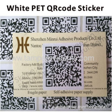 Custom White Pet Vinyl Labels,permanent Adhesive Qr Code Pet Sticker,private Pet Qr Code Stickers 